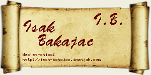 Isak Bakajac vizit kartica